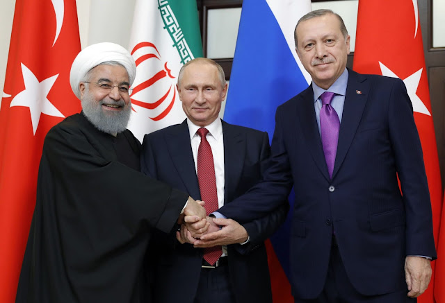 Hassan Rouhani - Putin - Erdogan Hassan Rouhani - Putin - Erdogan