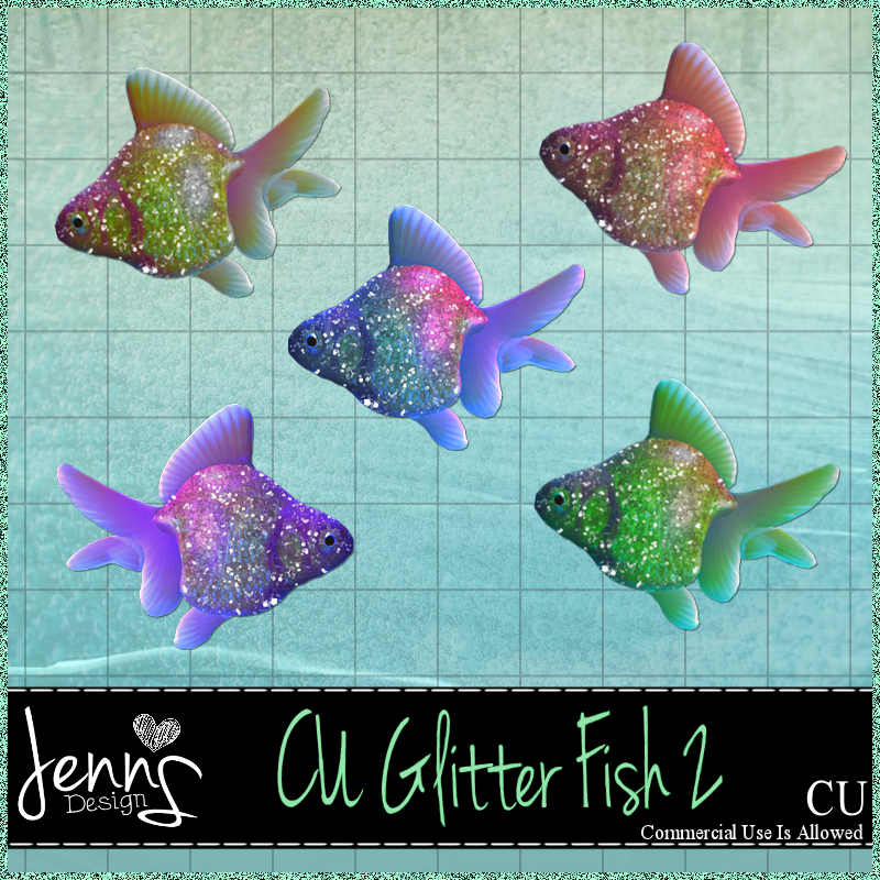 Jenn's Designs CU Glitter Fish