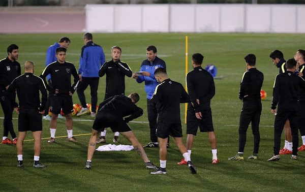 Málaga, ausentes por la tarde Boka, Angeleri y Tighadouini