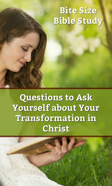 Some questions to ask yourself in regard to your transformation in Christ. Bible Study.