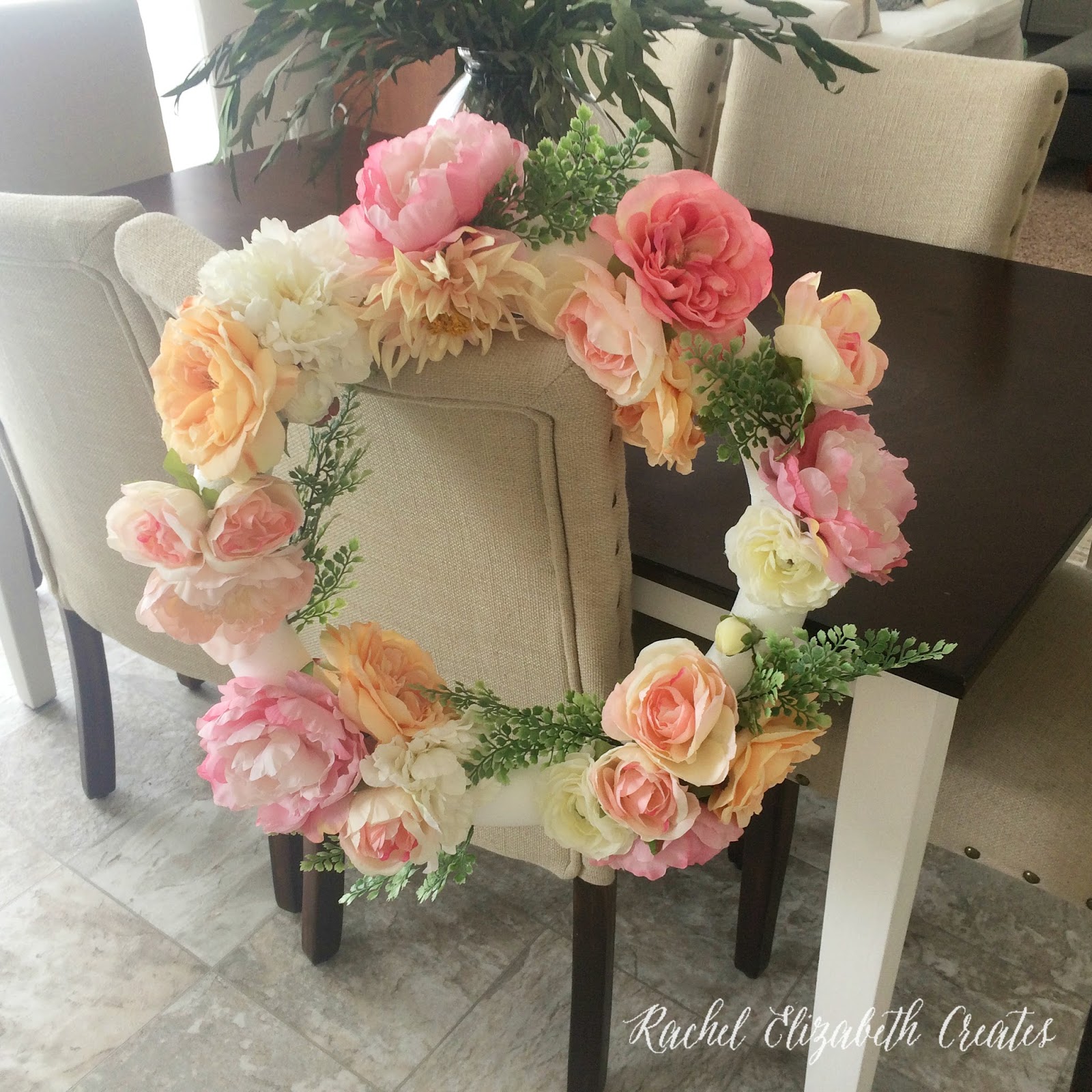 DIY Floral Wreath Tutorial Rachel Elizabeth Creates