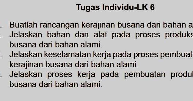 Produksi Kerajinan Busana dari Bahan Alami Produksi Kerajinan Busana dari Bahan Alami
