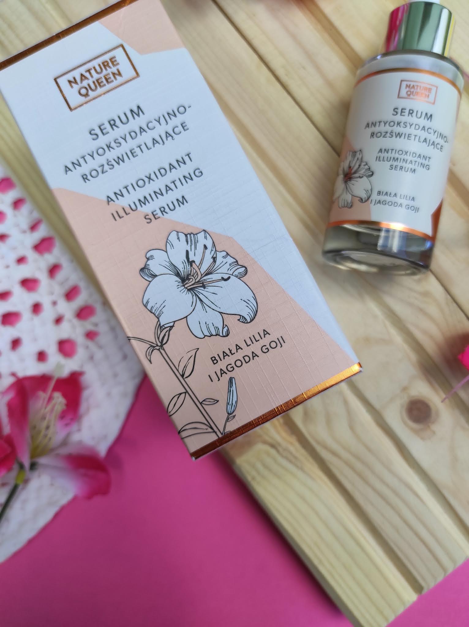 Antyoksydacyjno - rozświetlające serum do twarzy Nature Queen