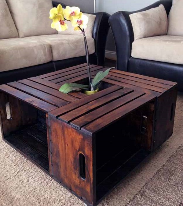 Crear aspecto rústico con cajones de madera Ideas y decoraciones para el hogar