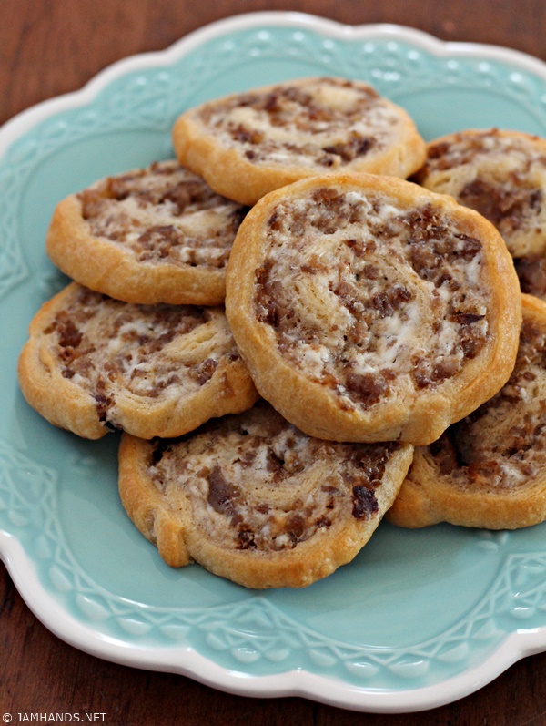 Jam Hands Maple Sausage Cream Cheese Crescents