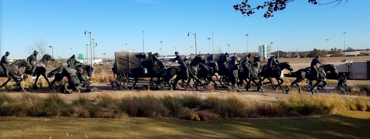 Just A Car Guy Centennial Land Run Monument at the Bricktown Canal in