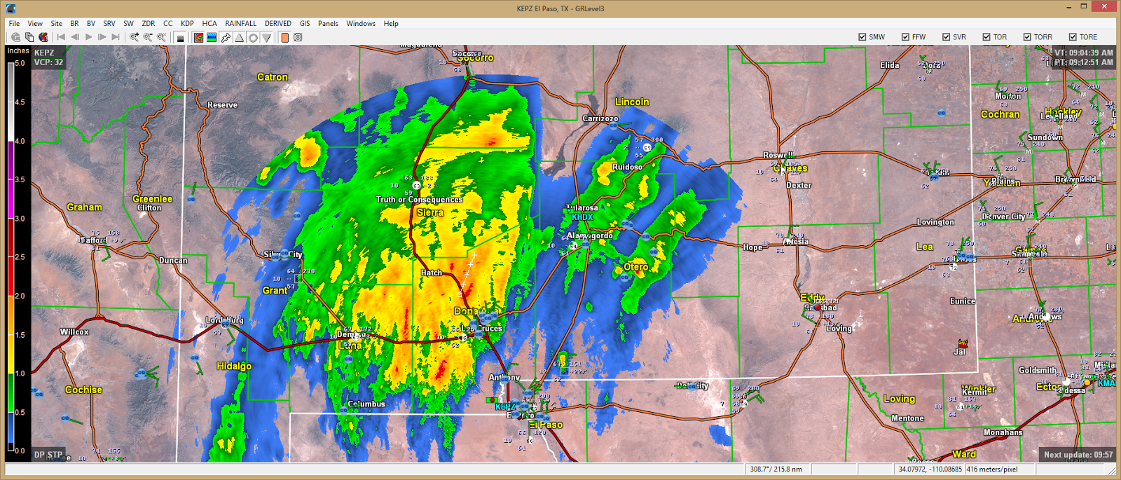 Much Of New Mexico Is Wet This Morning.