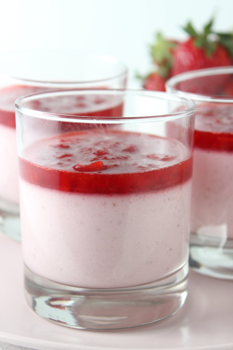 Panna cotta de fresas
