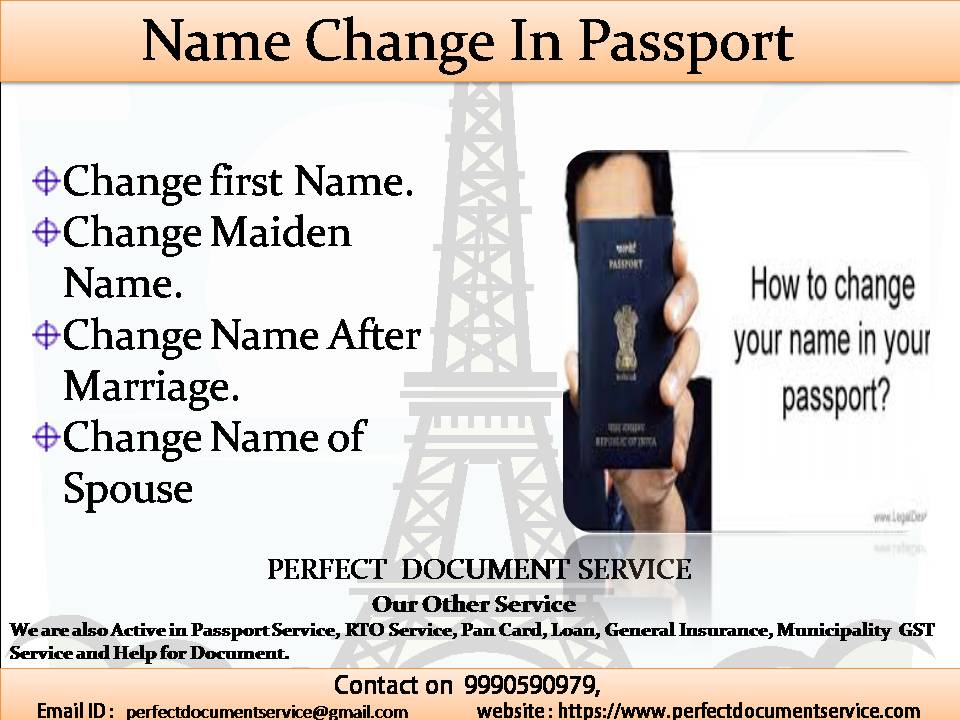 name change travel with old passport