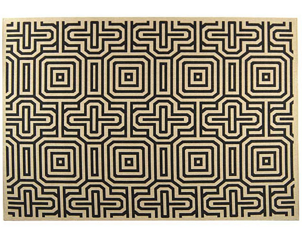 {BLACK. WHITE. YELLOW.} Geometric Rug