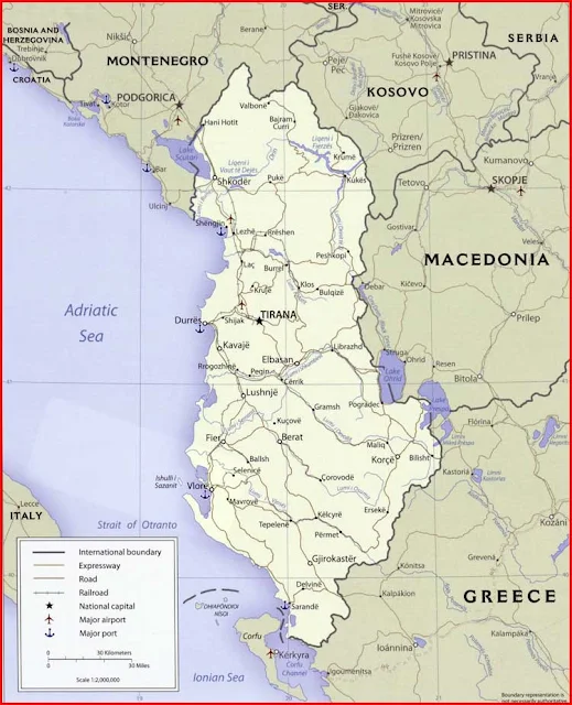image: Albania Political Map