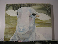 muffin sheep acrylic painting