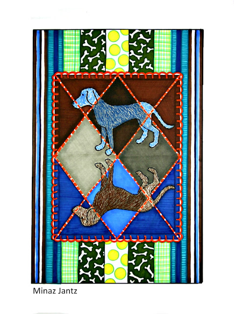 Dog Blanket in Stitches #2  (Copic Markers) by Minaz Jantz