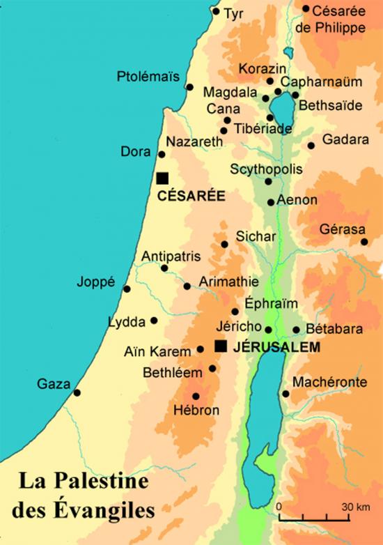 Pélerins en Terre Sainte Carte de la Terre Sainte