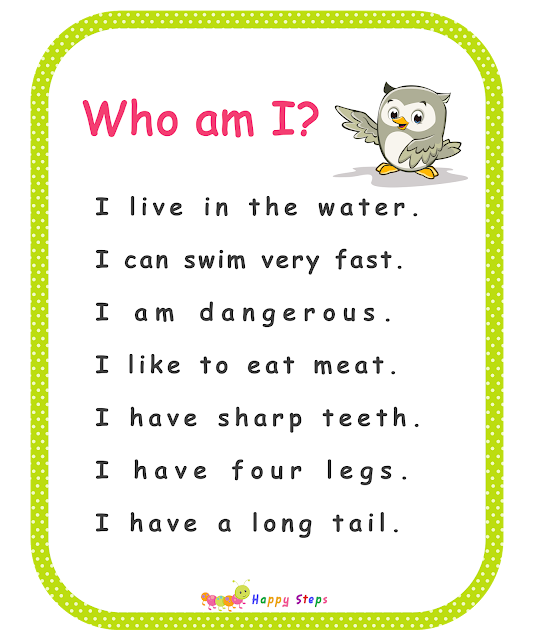 Riddles for Kids Flashcards - Who am I? - I am an alligator