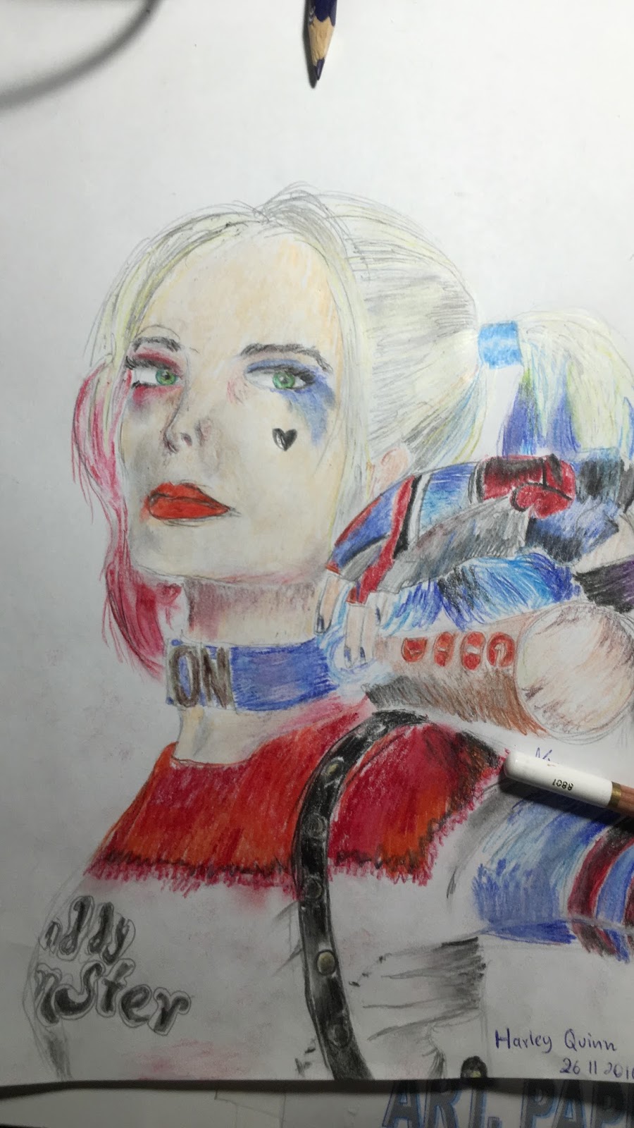 Harley Quinn Pen Drawing Suicide Squad Demoose Art Youtube