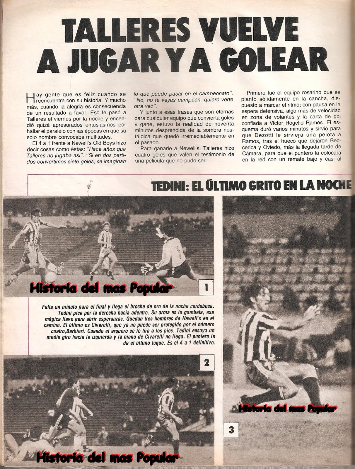 Historia del mas Popular Torneo Nacional 1984.