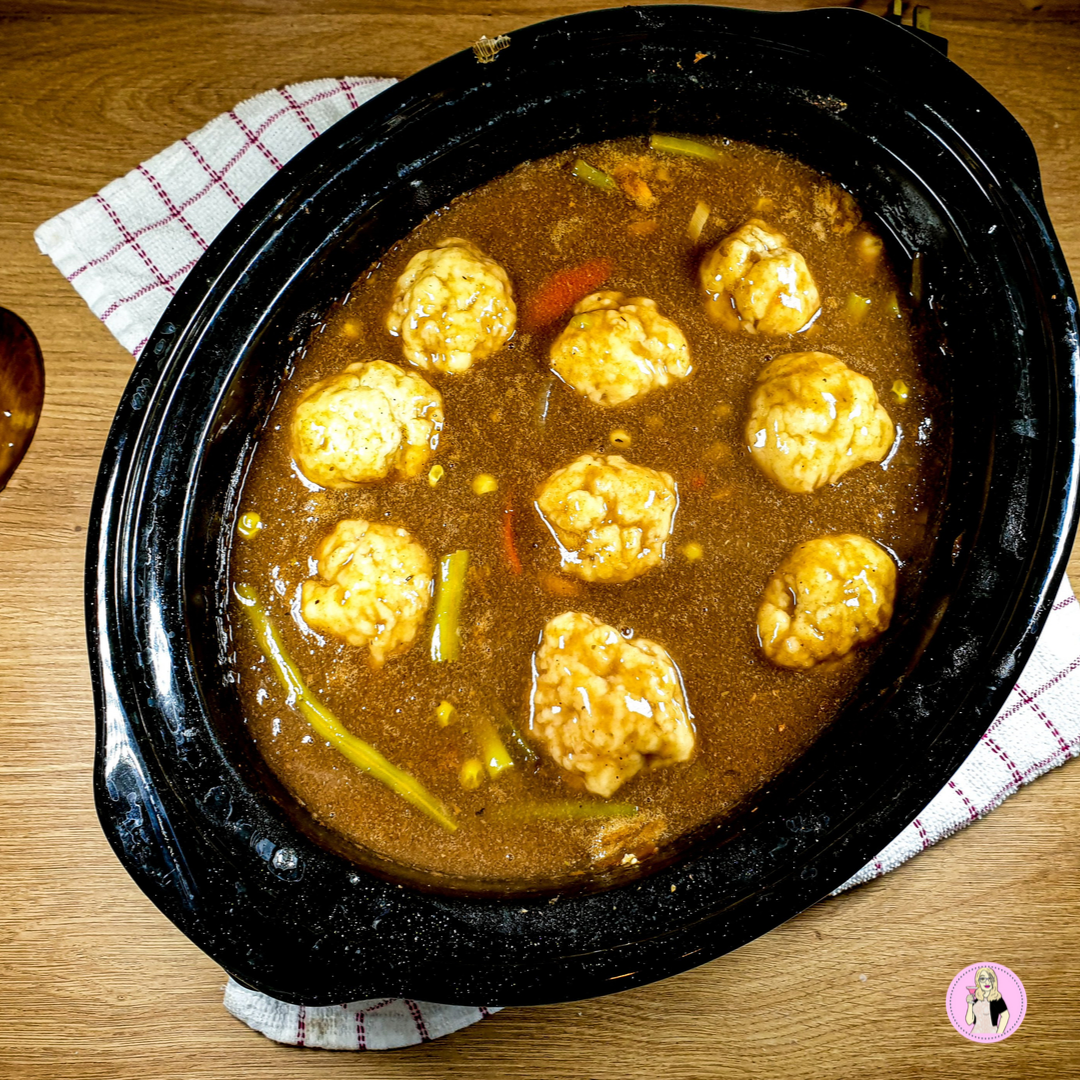 Slow Cooker Beef Casserole & Dumplings Recipe Slimming Recipe Sugar