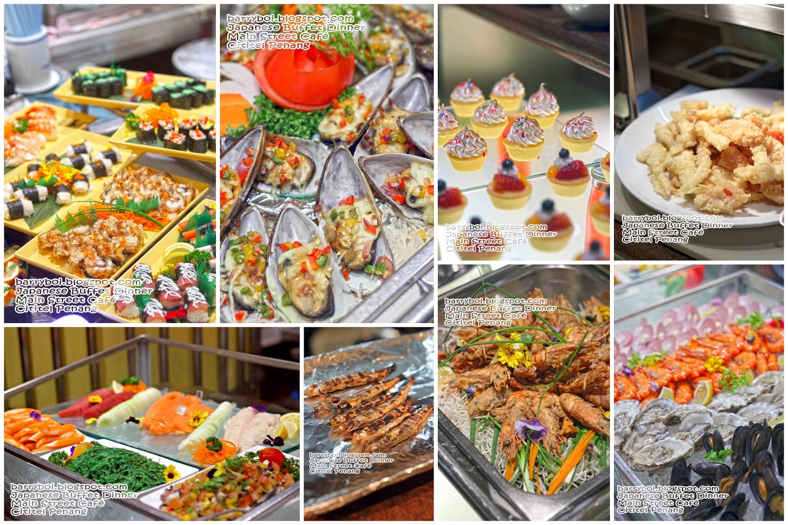 Japanese Buffet Dinner at Main Street Café, Cititel Penang