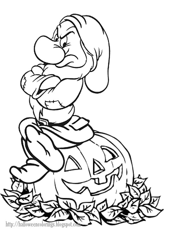 halloween princess coloring pages - photo #10