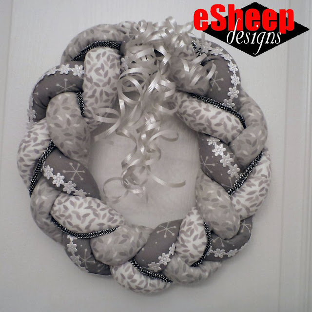 Braided Fabric Winter Wreath by eSheep Designs
