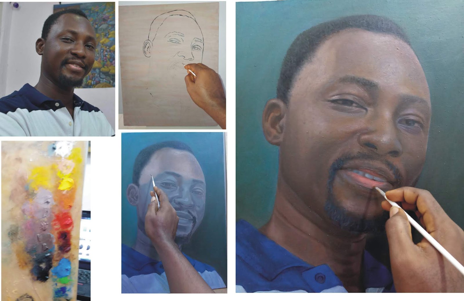 Drawing picture frame by Nigerian Artist