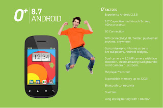 O+ 8.7 Android Smarphonefrom O plus