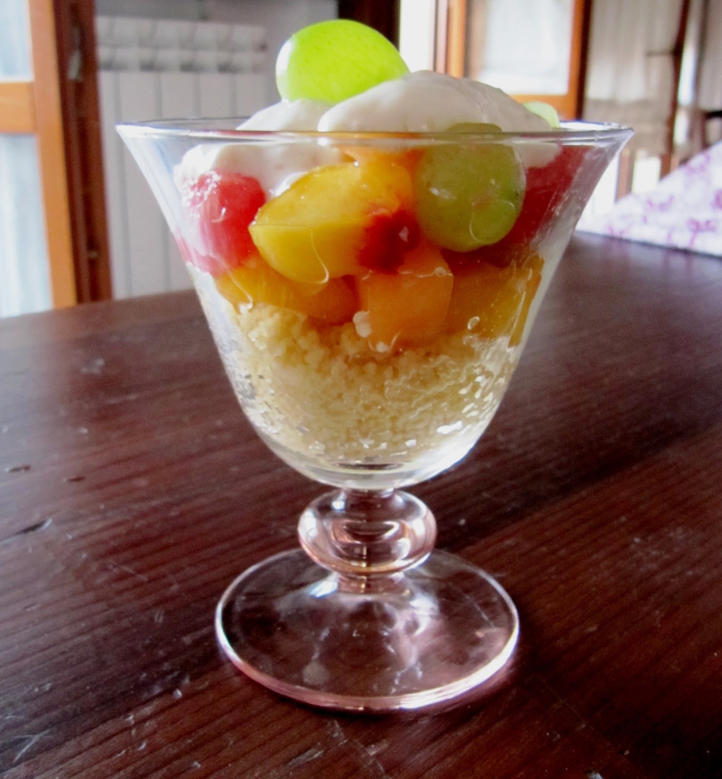 il gusto e il giusto Couscous dolce con macedonia