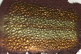 Plaque pâte polymère poudre Mica bronze et doré noir marron Stenna Création