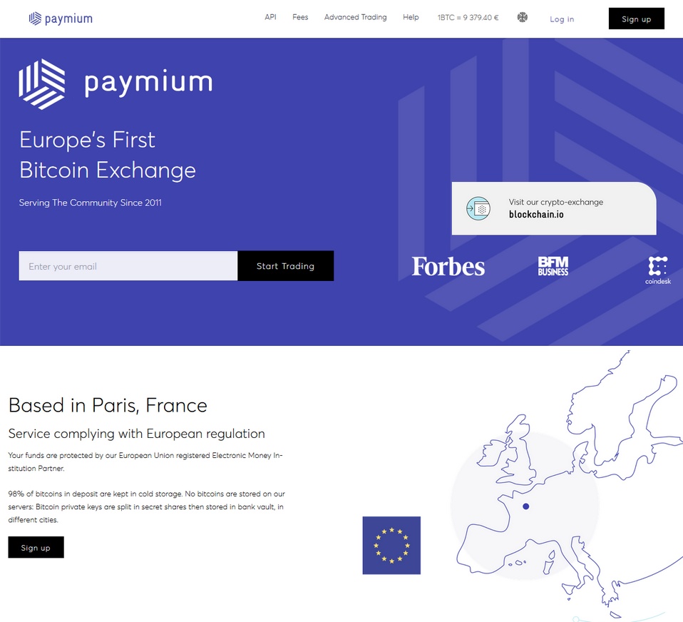 Paymium payment method