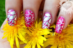 pink silver nail abstract wednesdays