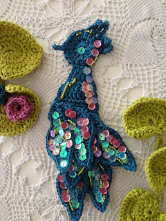 Peacock Necklace and Brooch
