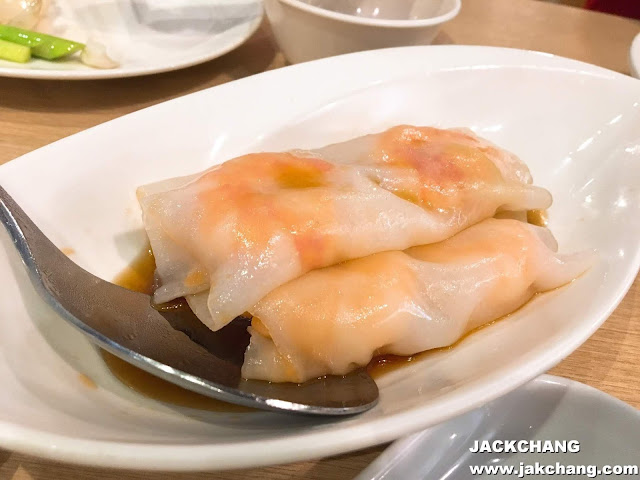 Steamed rice noodle rolls with shrimp & chives