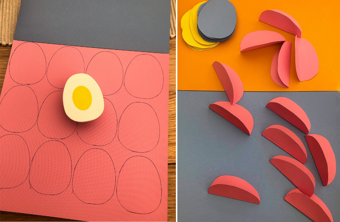 How to make Easter paper decorations in the shape of an Easter egg, perfect for decorating your home for spring, or for creating a pretty seasonal table setting. DIY tutorial craft perfect for when you're stuck inside at home on lockdown.