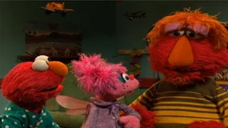 When Louie overhears the voice of Abby Cadabby, he surprises. He says to Elmo and Abby it is sleeping time. Sesame Street Bedtime with Elmo