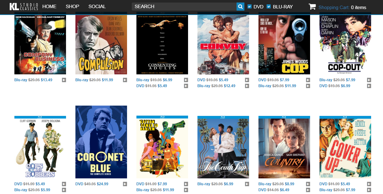 Kino Lorber Studio Classics 5th Anniversary Sale CHEAT SHEET!