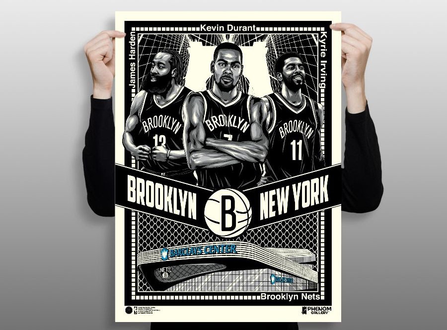 The Blot Says... Brooklyn Nets Big 3 Screen Print by Fitz x Phenom Gallery