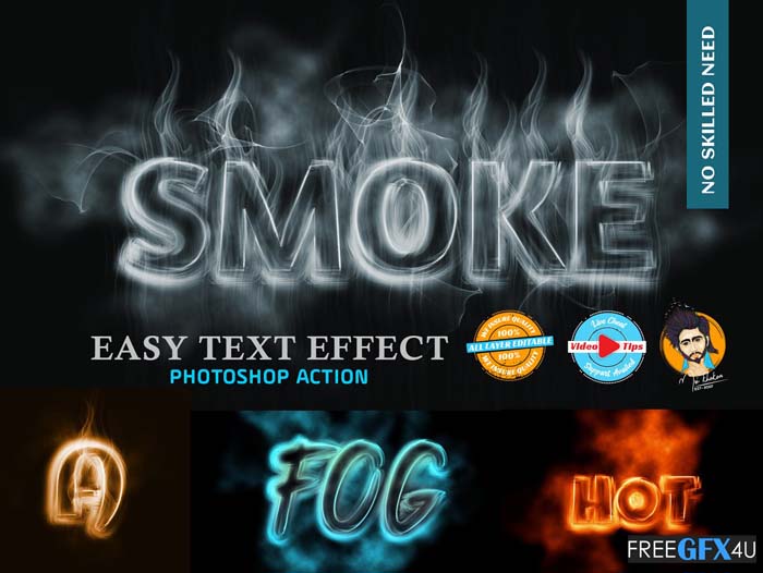 Creative Market - Smoke Text Effect Plugin Photoshop Action Smoke Text Effect Plugin Photoshop Action
