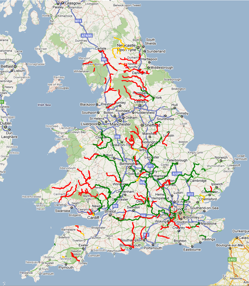 Map Uk Inland Waterways After the initial recording in green of the easier to distinguish waterways with acknowledged rights of navigation, the idea that England and Wales is a ...