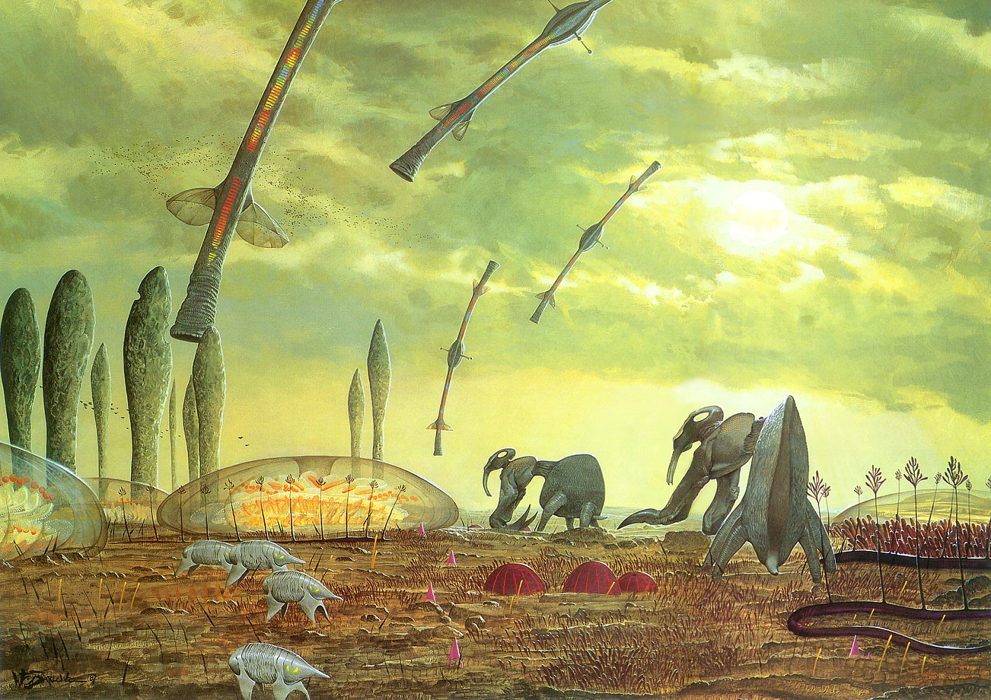 жизнь на разных планетах. марсиане на земле. неизведанный космос. жизнь на разных планетах. уэйн барлоу картины дарвин 4.