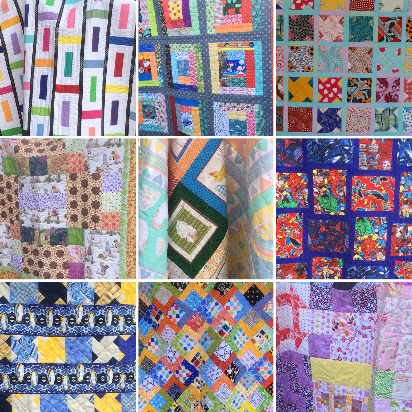 Fairholme Quilters Community quilts for children