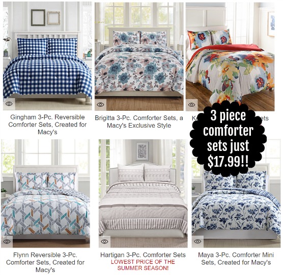 Macy S Comforter Sets Any Size Only 17 99 Thru Today 6 13 Deals
