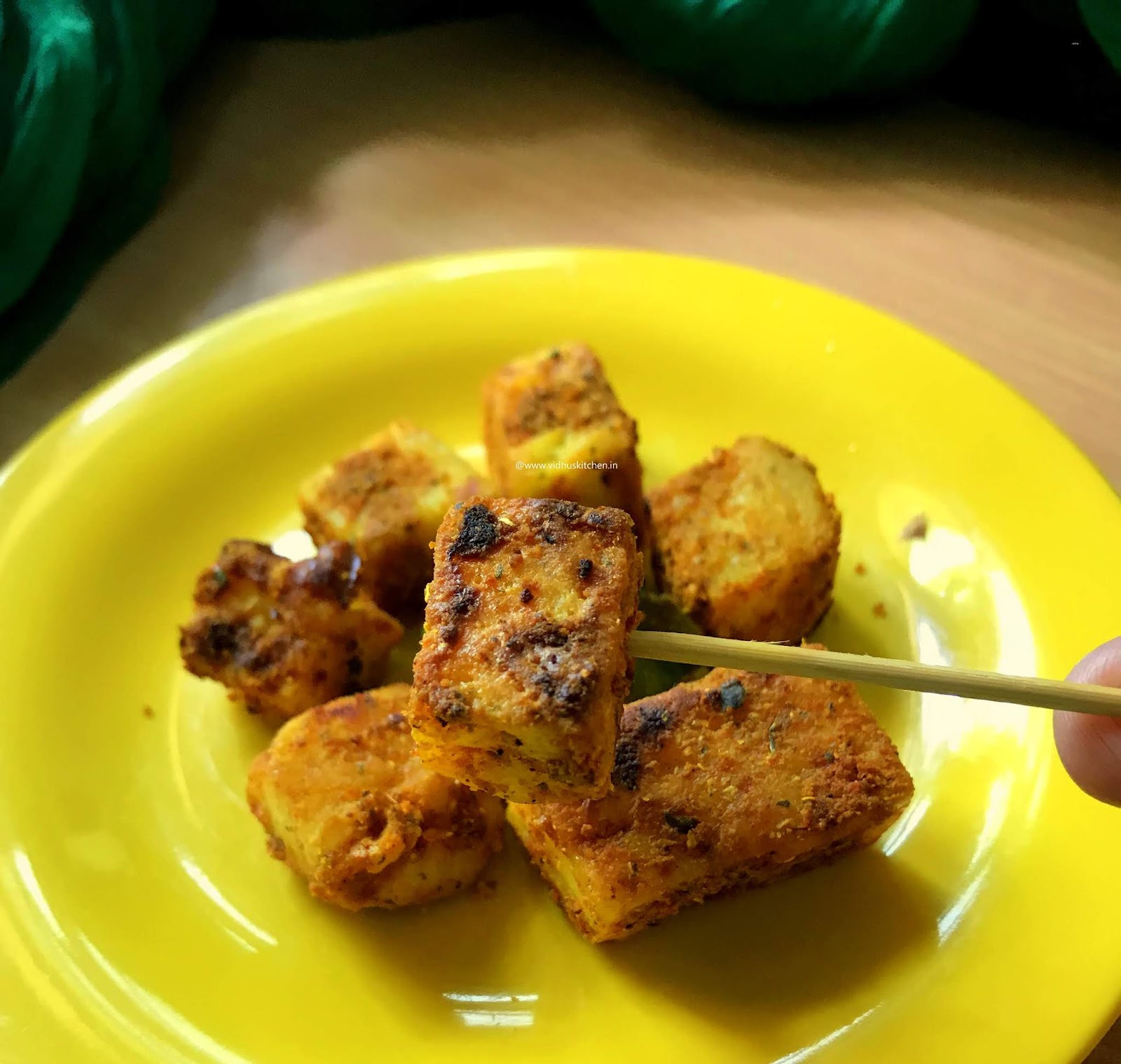 Vidhu's kitchen Paneer Barbeue on Gas Grill / Paneer Tikka on Gas Grill
