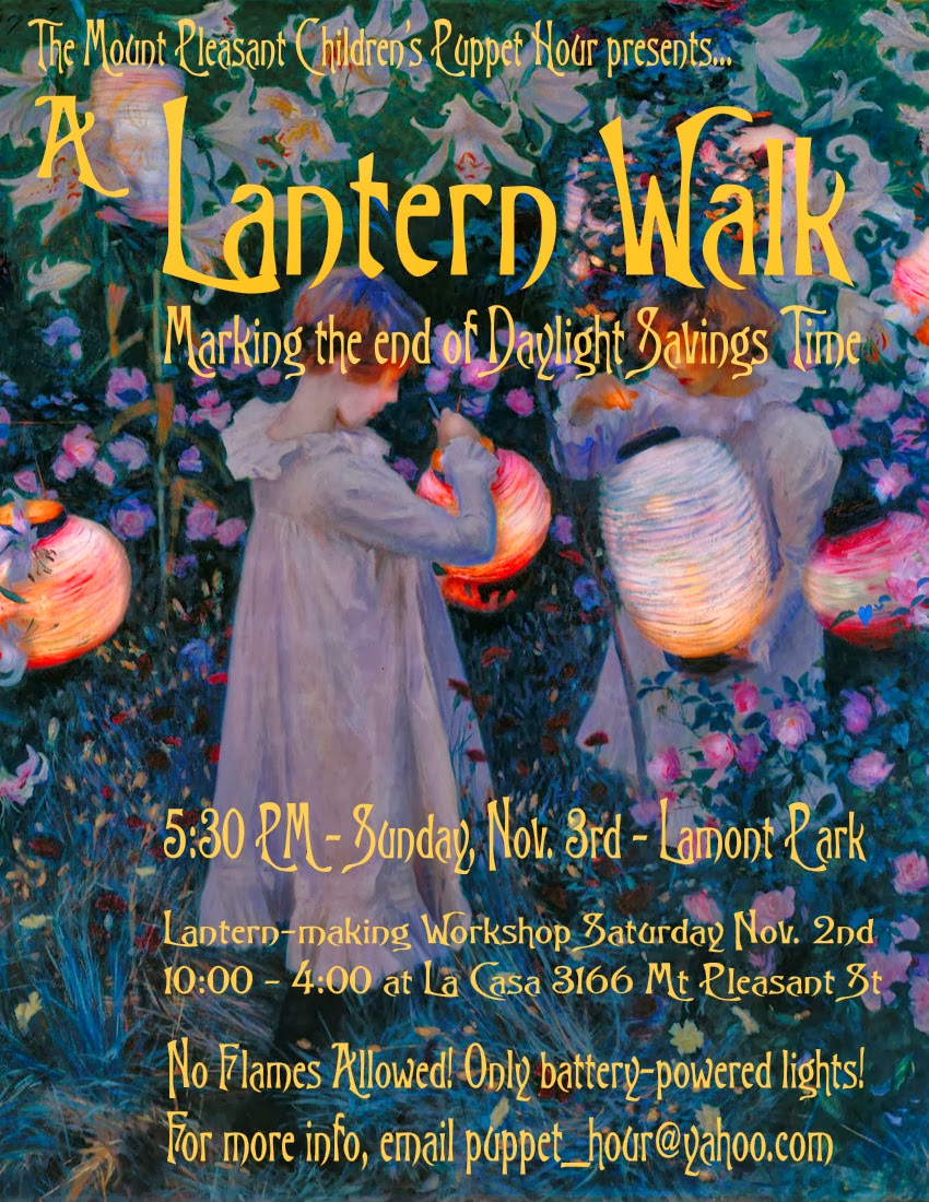 The 42 Mount Pleasant Lantern Walk is Nov 3rd