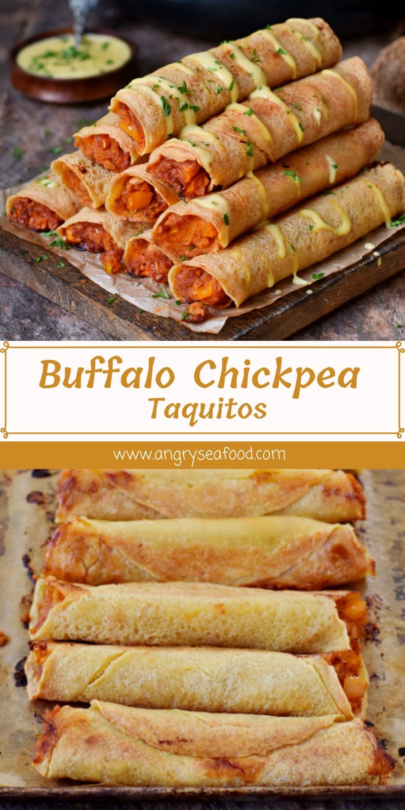 Buffalo Chickpea Taquitos Buffalo Chickpea Taquitos