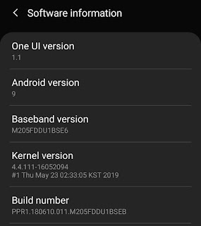 Software build number Software build number