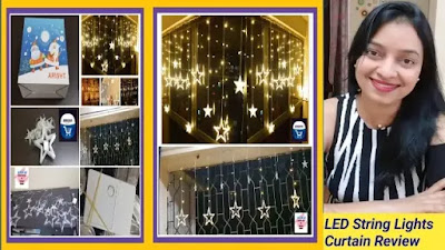 led string lights curtain amazon review, string lights review, amazon lights for decoration