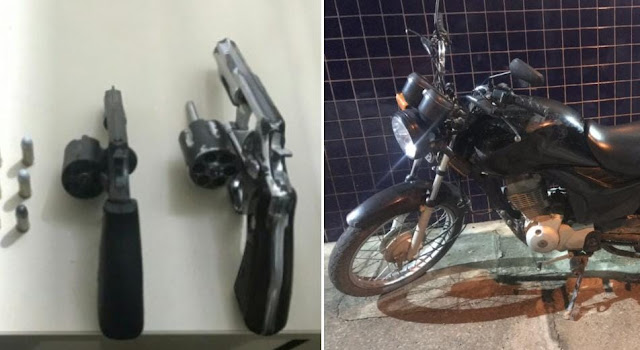 Jacobina: Polícia Militar prende dupla por porte ilegal de arma de fogo