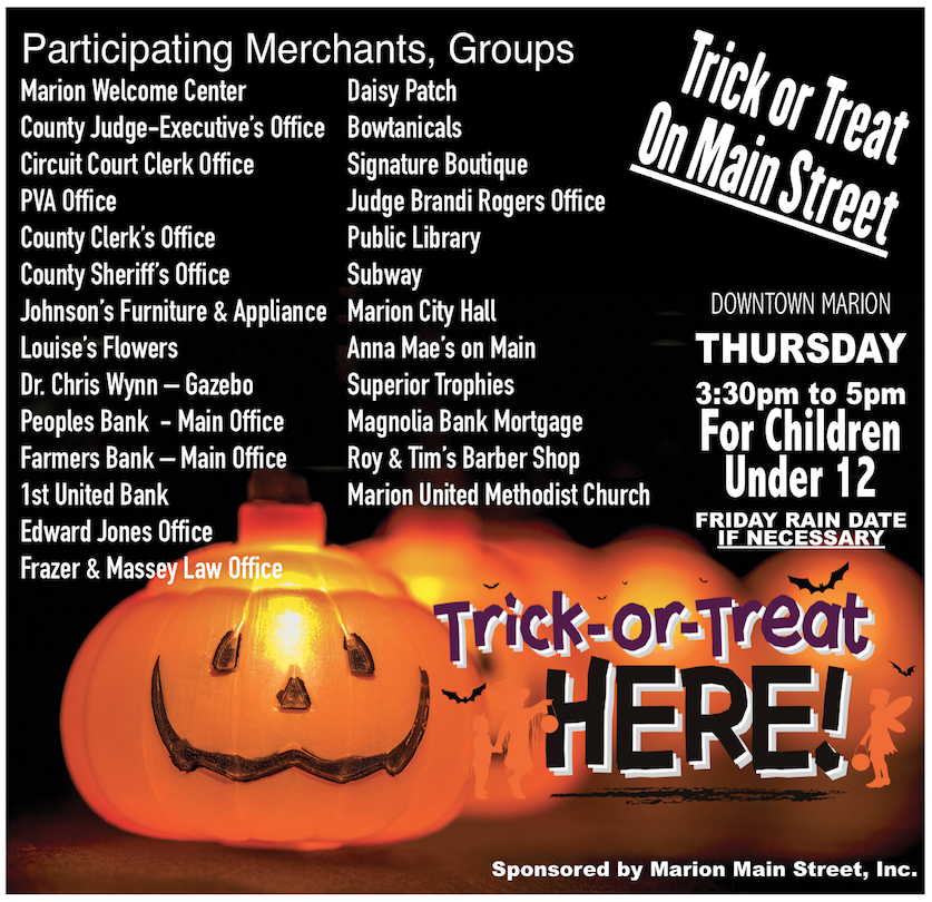 The Press Online Trick or Treating on Main Street Thursday