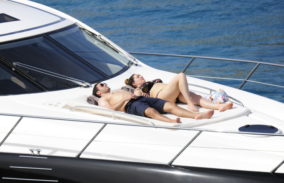 Kelly Brook in Bikini at a Yacht in Mallorca, 05.23.2019